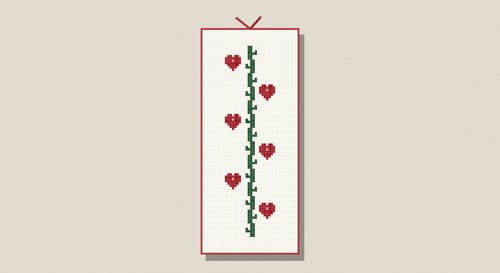 Cross Stitch Bookmark Pattern, Free Printable PDF Chart