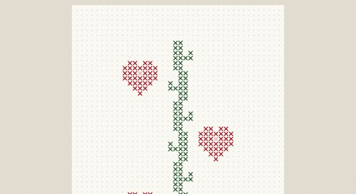 Cross Stitch Bookmark Pattern, Free Printable PDF Chart view 2