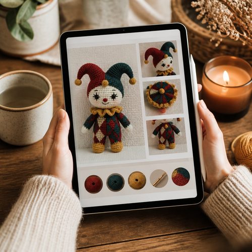 Jester Amigurumi Häkelanleitung Ansicht 4
