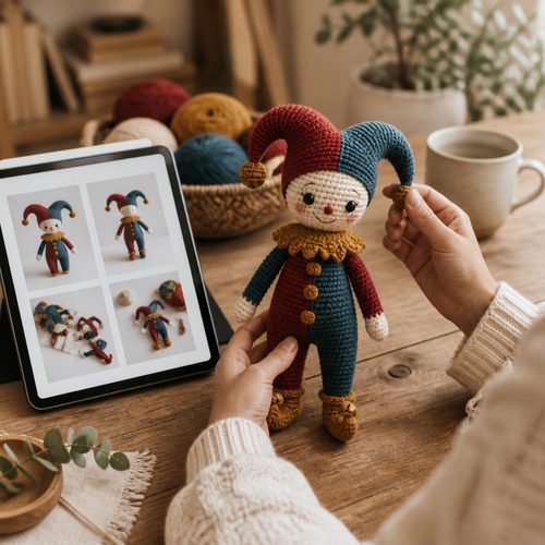 Jester Amigurumi Häkelanleitung Ansicht 2