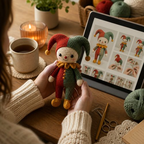 Jester Amigurumi Häkelanleitung Ansicht 3