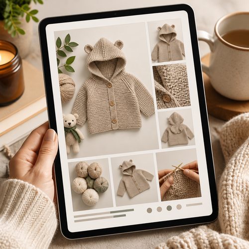 Baby Hooded Jacket With Ears view 5