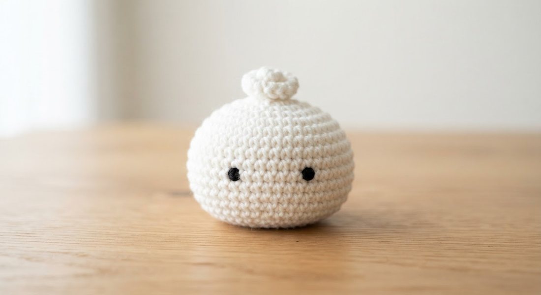 Crochet Bao Bun Amigurumi: Easy Free Pattern (Steamed Bun)