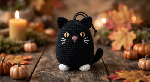 Halloween Black Cat Crochet Pattern: Small Free Amigurumi