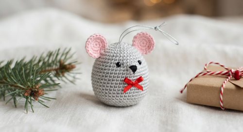 Amigurumi Christmas Mouse Free Pattern PDF: A4 + US Letter view 2