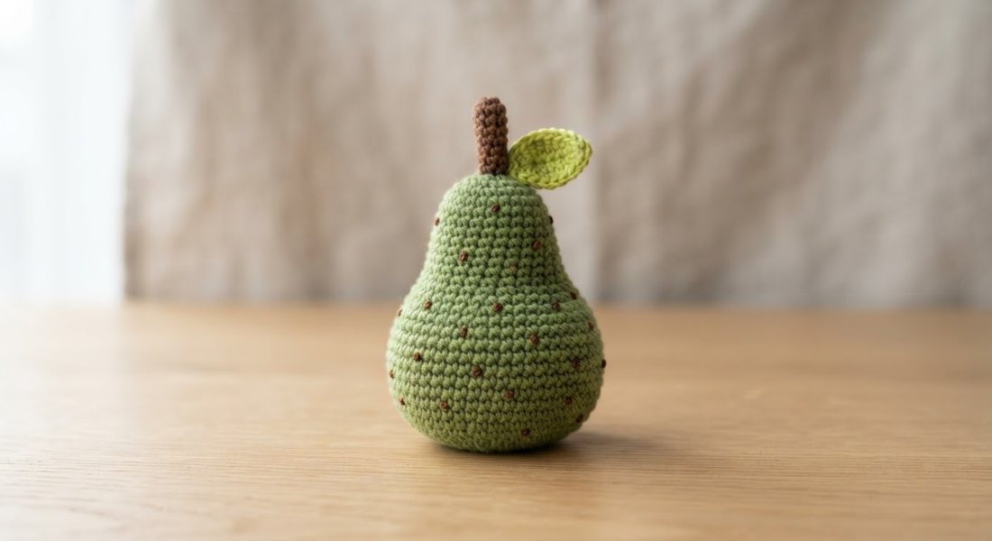 Amigurumi Pear Free Pattern PDF: Printable, A4 + US Letter