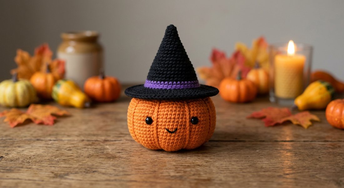 Pumpkin Witch Crochet Pattern PDF: Free Printable, A4 + Letter