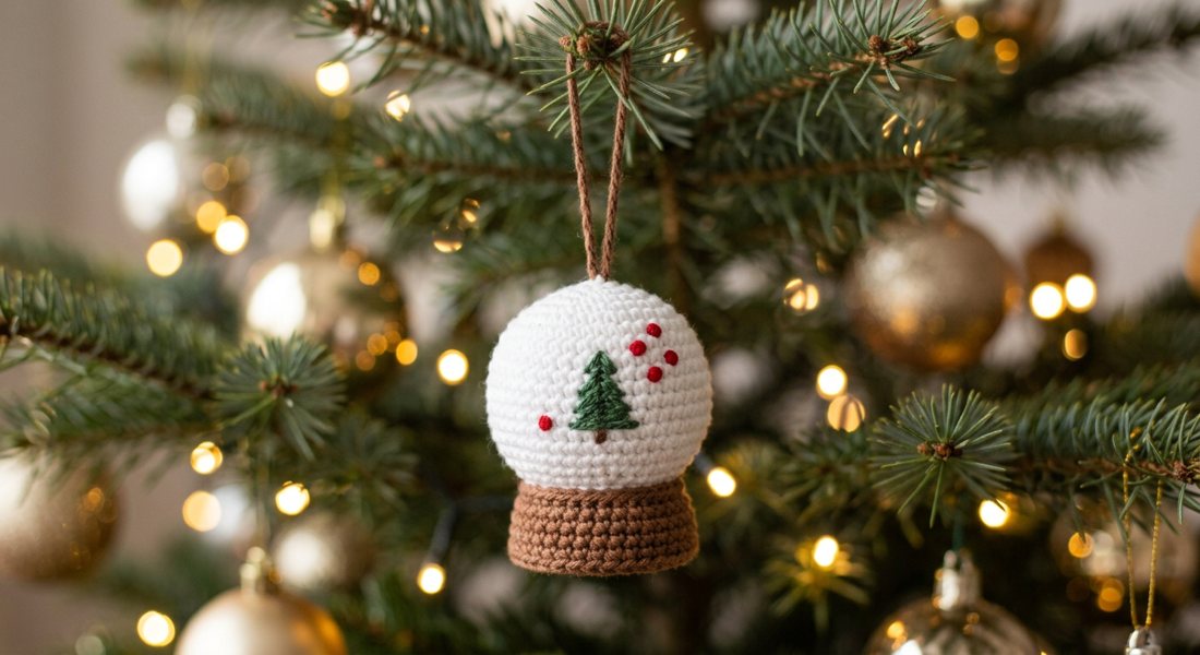 Crochet Snow Globe Ornament: Free Mini Pattern