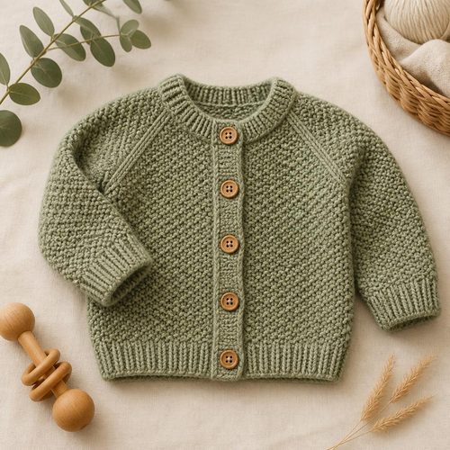 Gilet bébé au point de riz