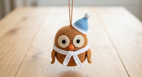 Búho con gorro