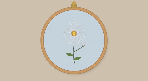 Daisy Embroidery Pattern Free Download: Printable PDF + Template view 1