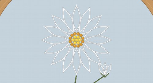 Daisy Embroidery Pattern Free Download: Printable PDF + Template view 2