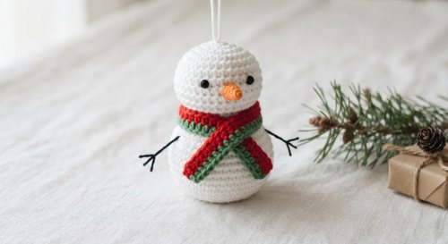 Boneco de Neve de Cachecol, vista 2