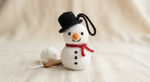 Tiny Snowman Ornament view 2