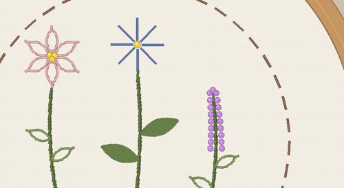 Beginner Embroidery Sampler Pattern: Free Printable PDF view 2