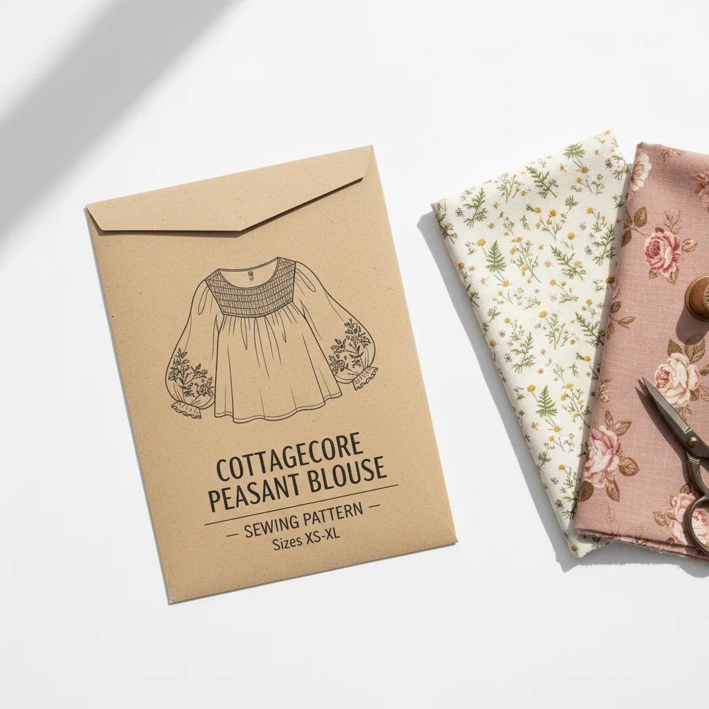 How to Sew a Cottagecore Peasant Blouse