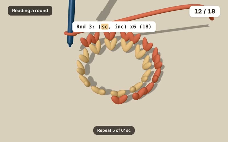 Reading a round: 3D crochet lesson
