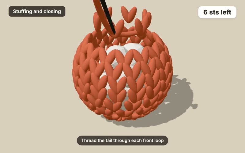 Stuffing and closing: 3D crochet lesson