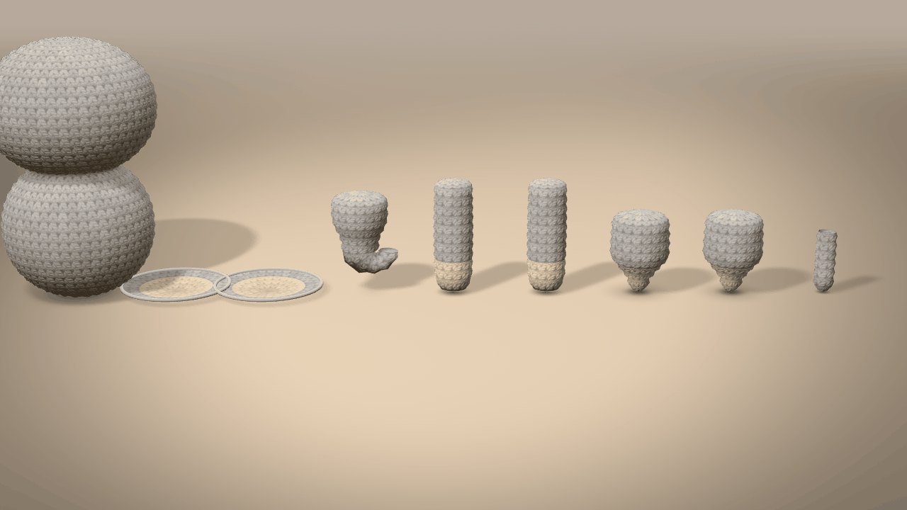 Baby Elephant Crochet Pattern in 3D: every piece