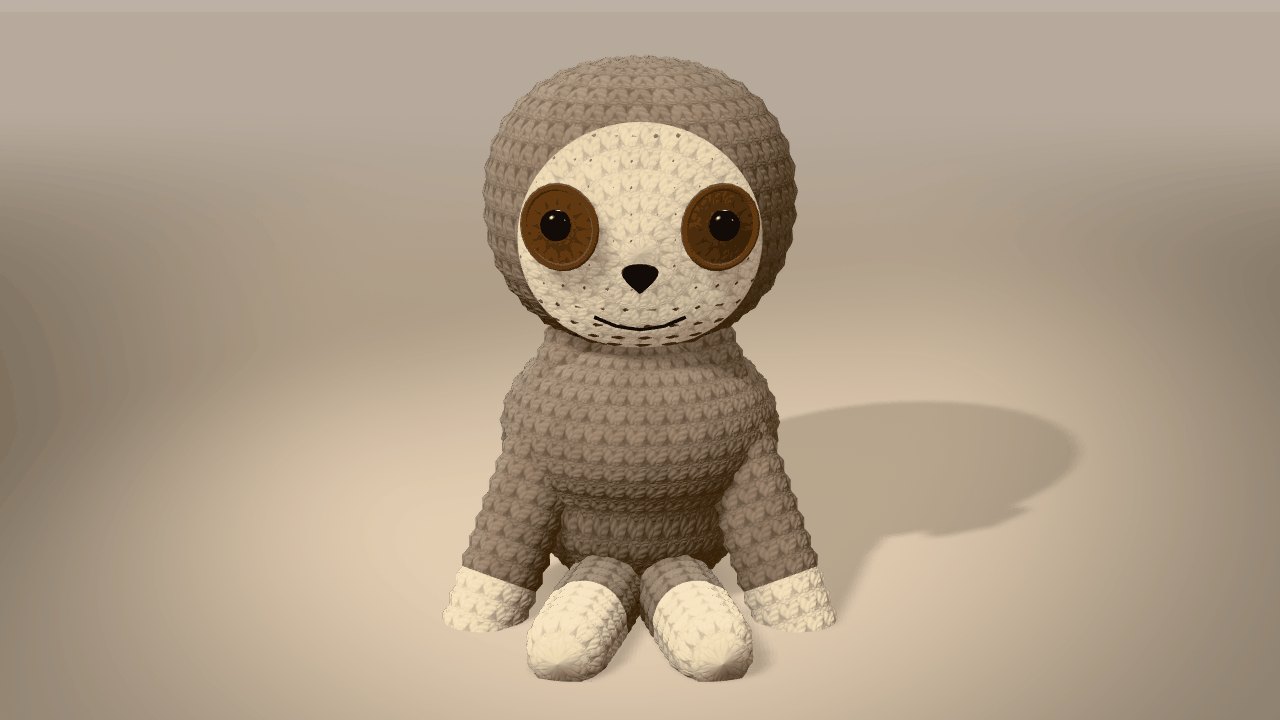 Baby Sloth Crochet Pattern in 3D: finished
