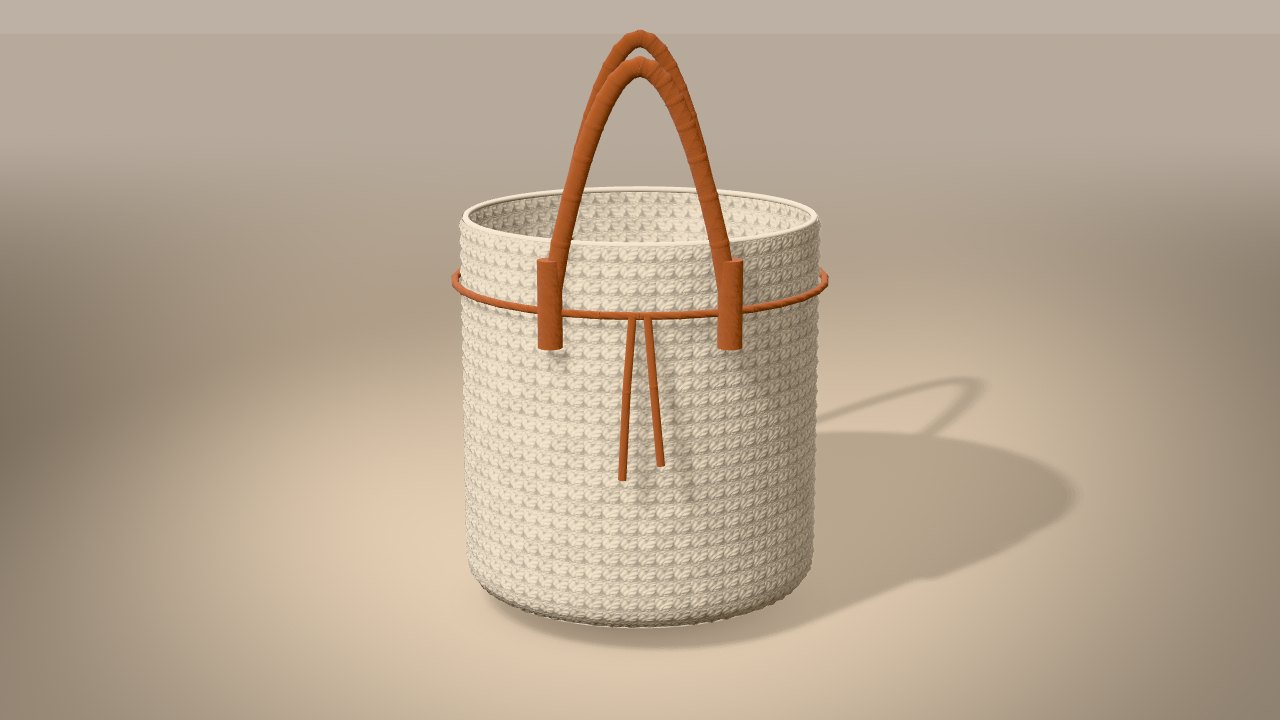 Solstice Bucket Bag Crochet Pattern in 3D: finished