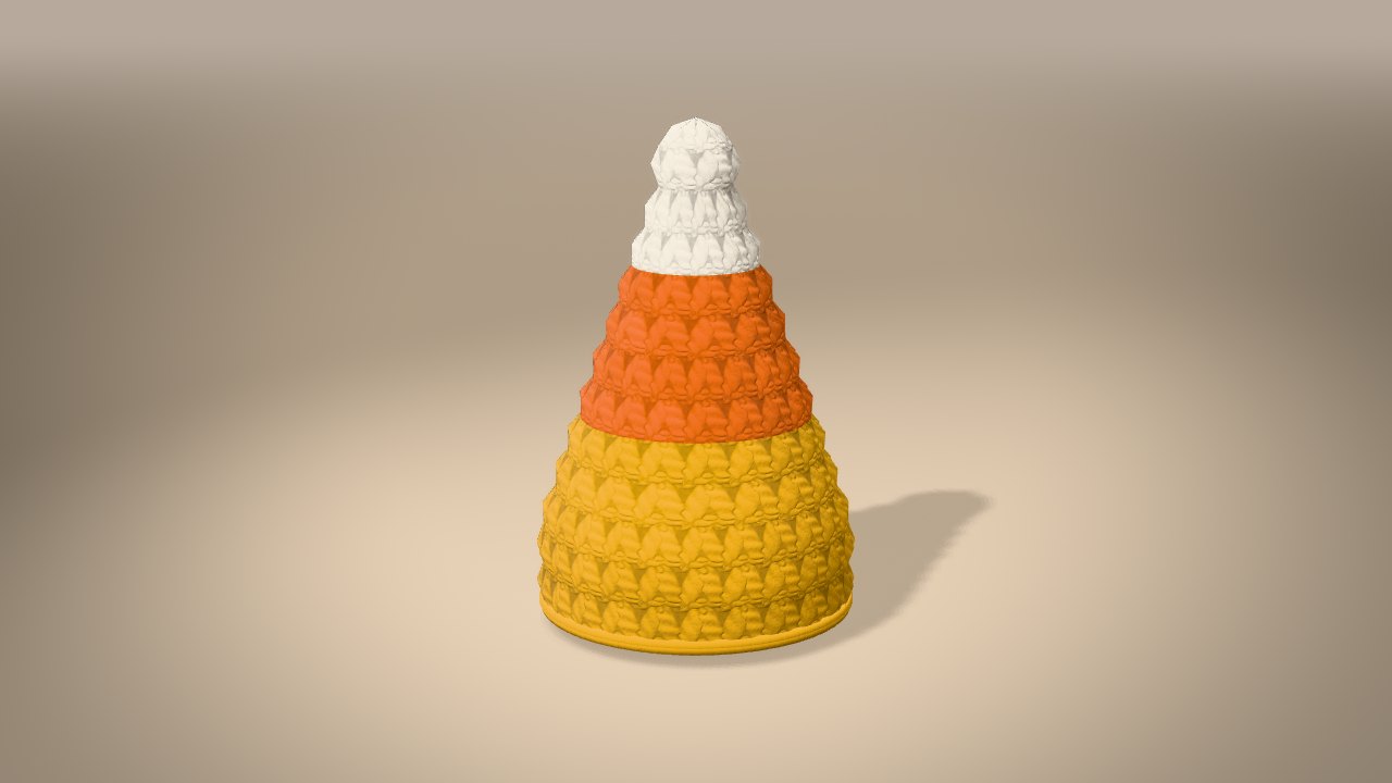 Candy Corn in 3D: finished