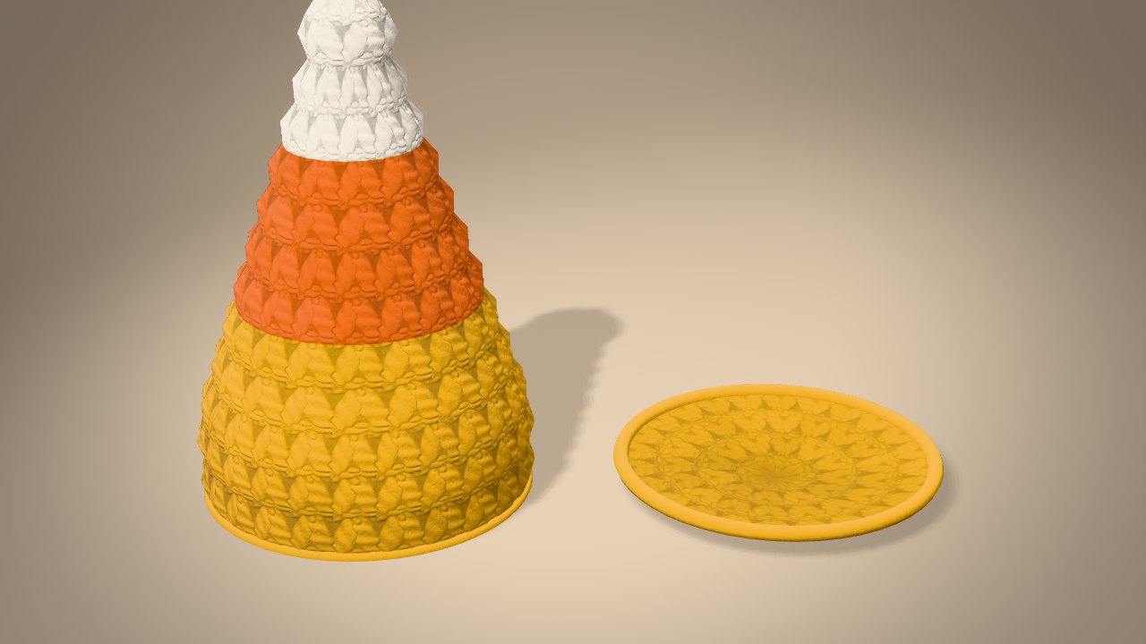 Candy Corn in 3D: every piece