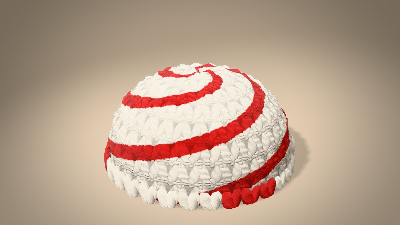 Candy Stripe Bauble in 3D: halfway