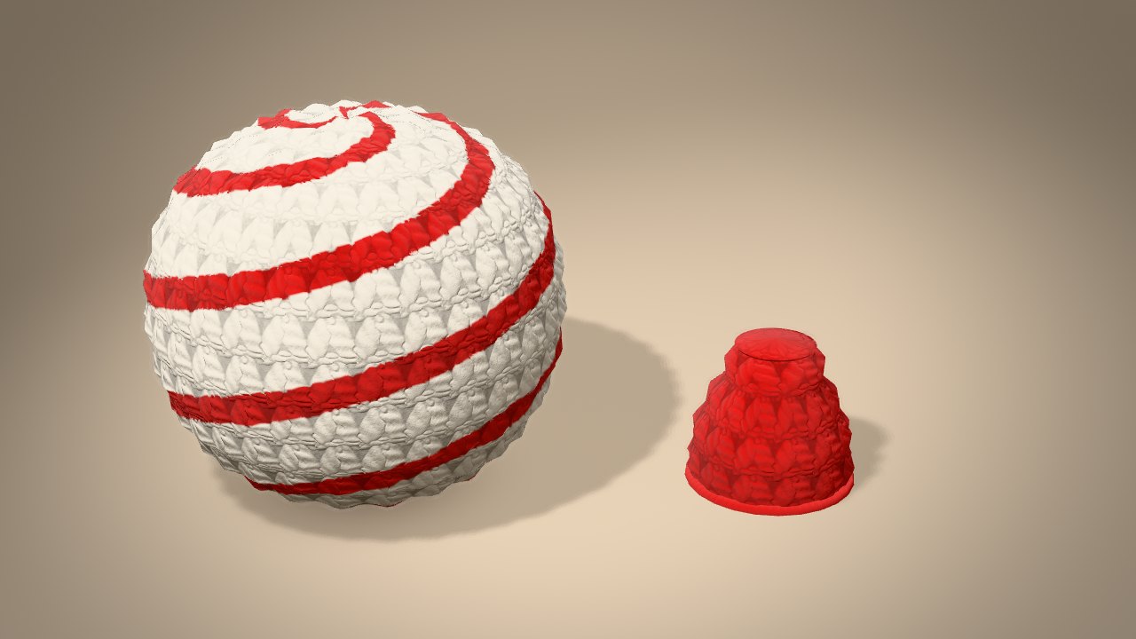 Candy Stripe Bauble in 3D: every piece