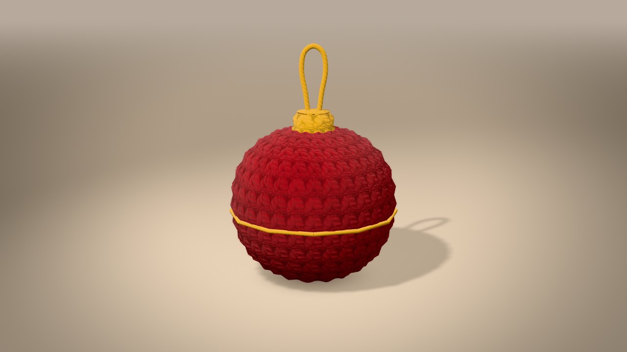 Christmas Bauble in 3D: finished