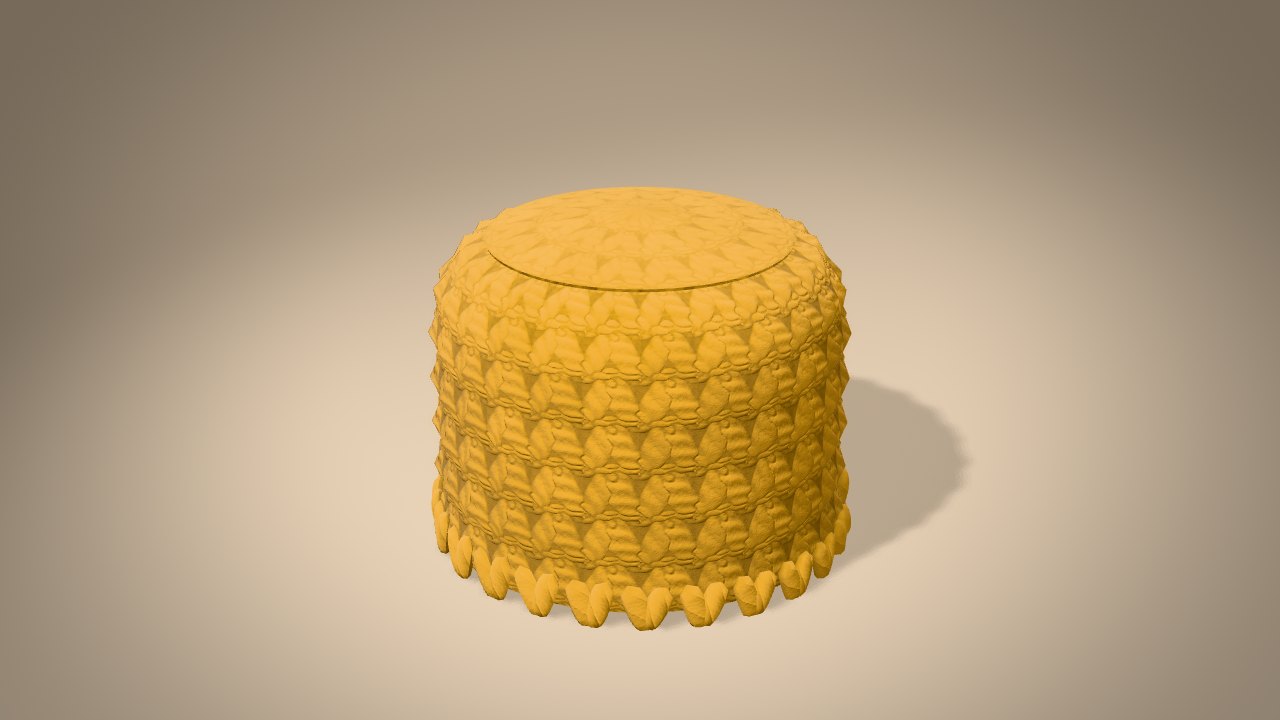 Christmas Candle Ornament in 3D: halfway