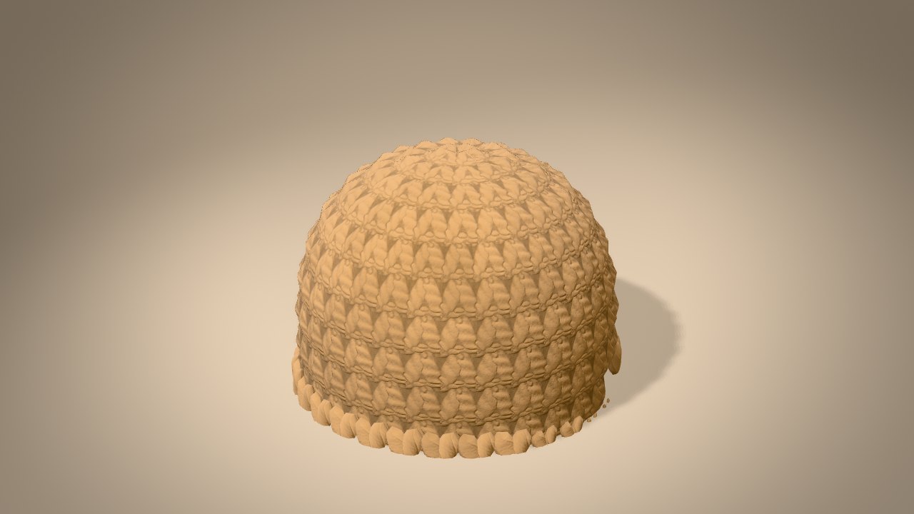 Christmas Hedgehog in 3D: halfway