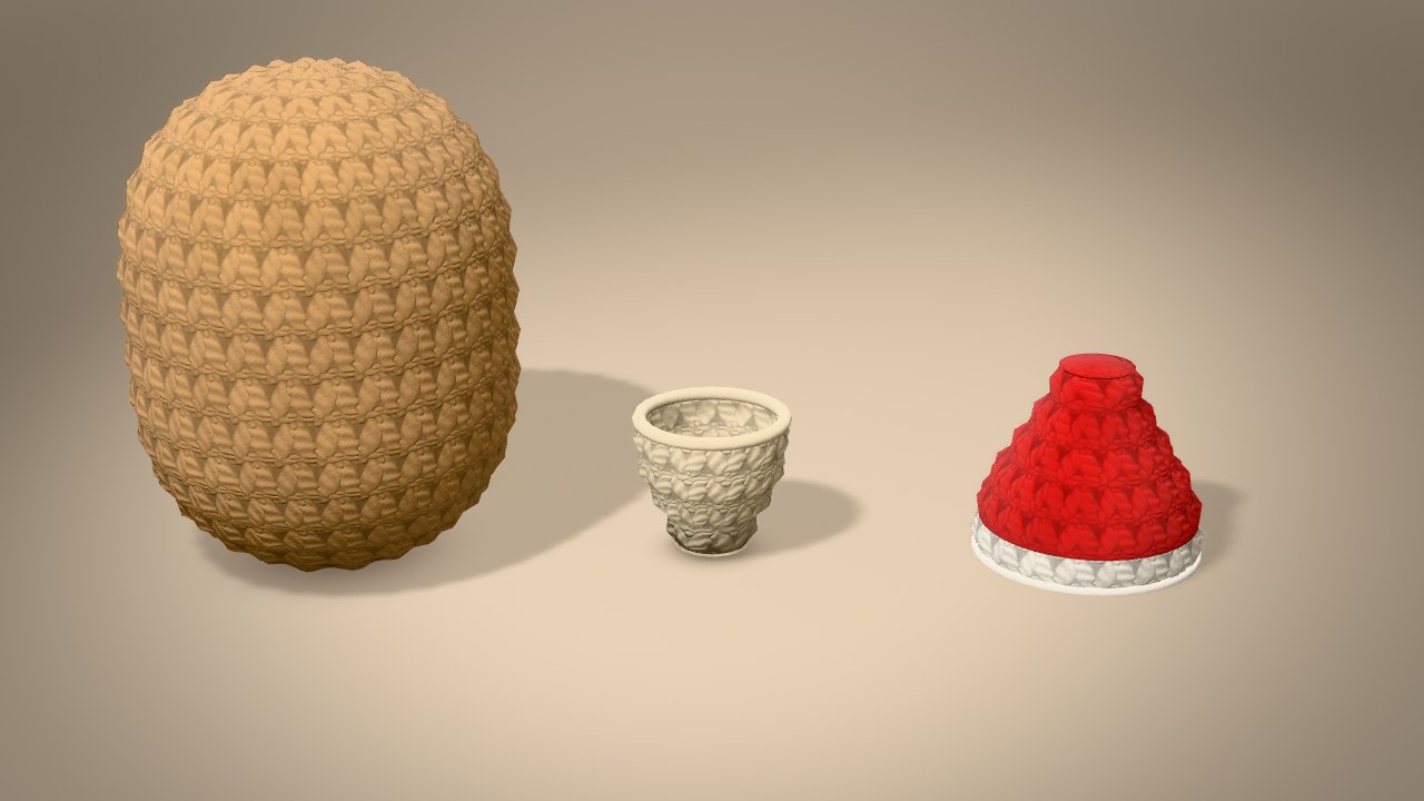 Christmas Hedgehog in 3D: every piece