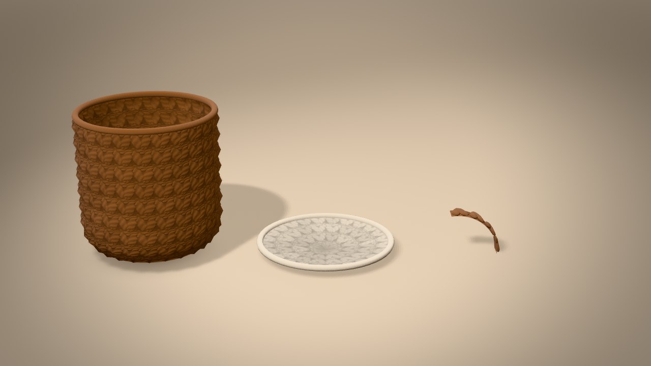 Cocoa Mug Ornament in 3D: every piece