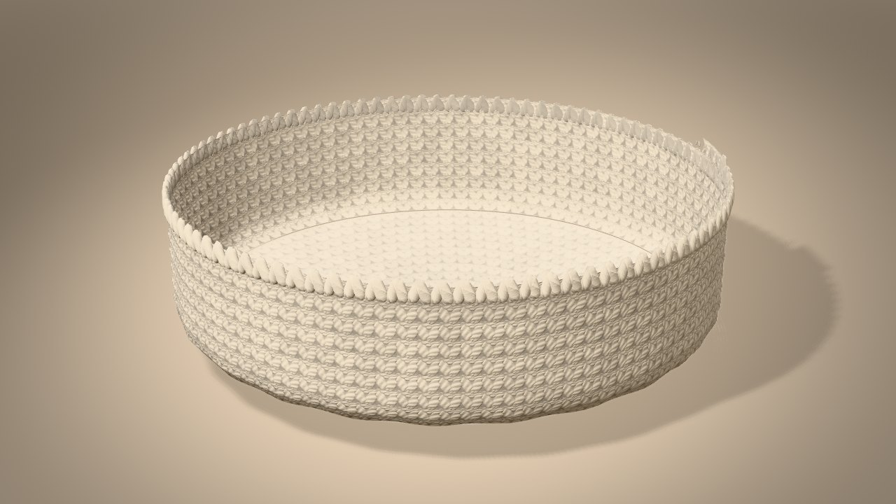 Market Basket Set Crochet Pattern in 3D: halfway