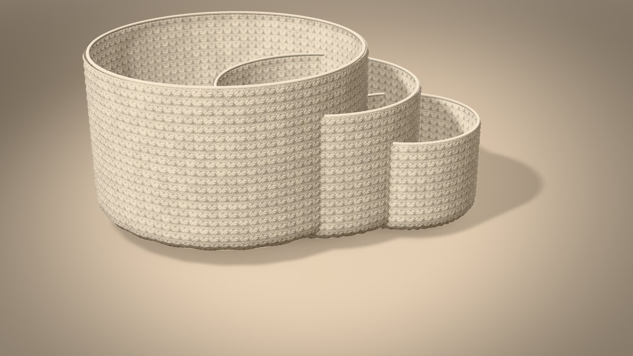Market Basket Set Crochet Pattern in 3D: every piece