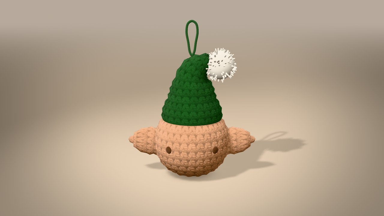 Elf Ornament in 3D