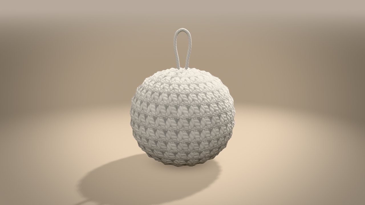 Eyeball Ornament in 3D: from the back
