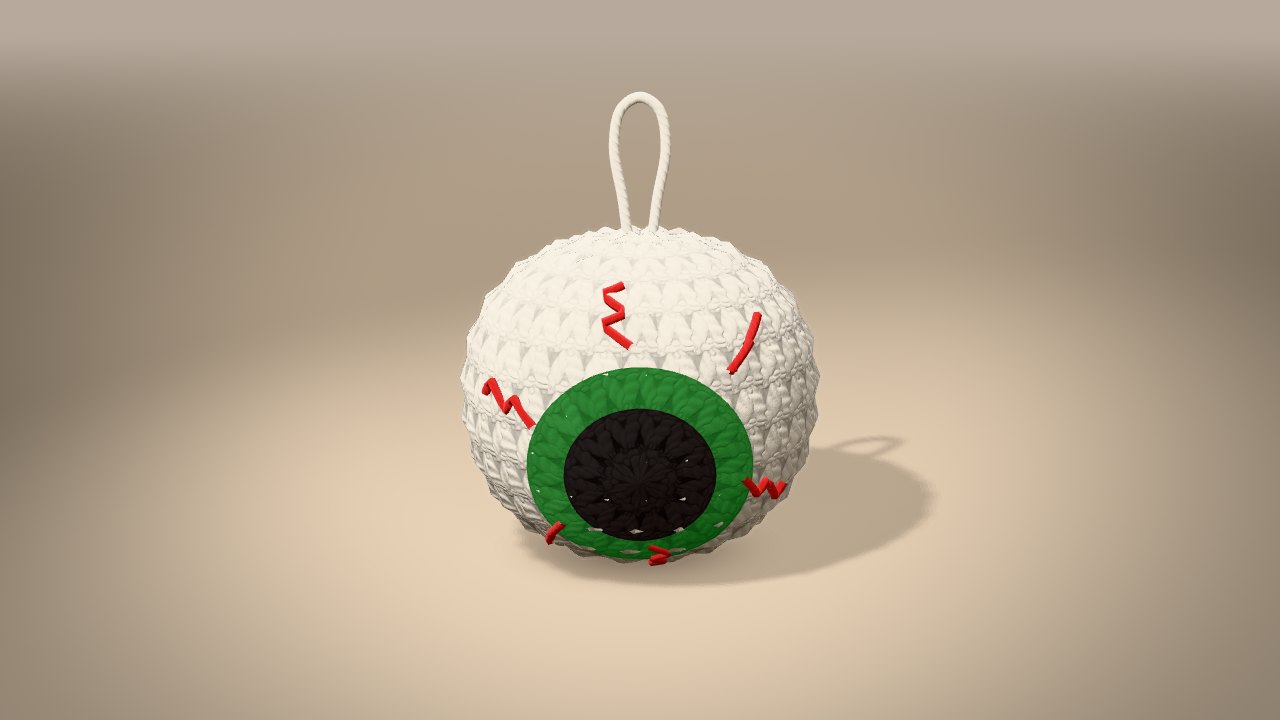 Eyeball Ornament in 3D: finished