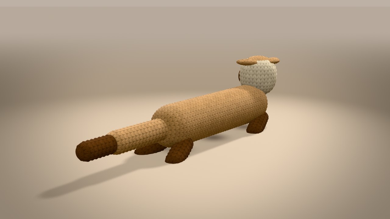 Black Footed Ferret in 3D: from the back