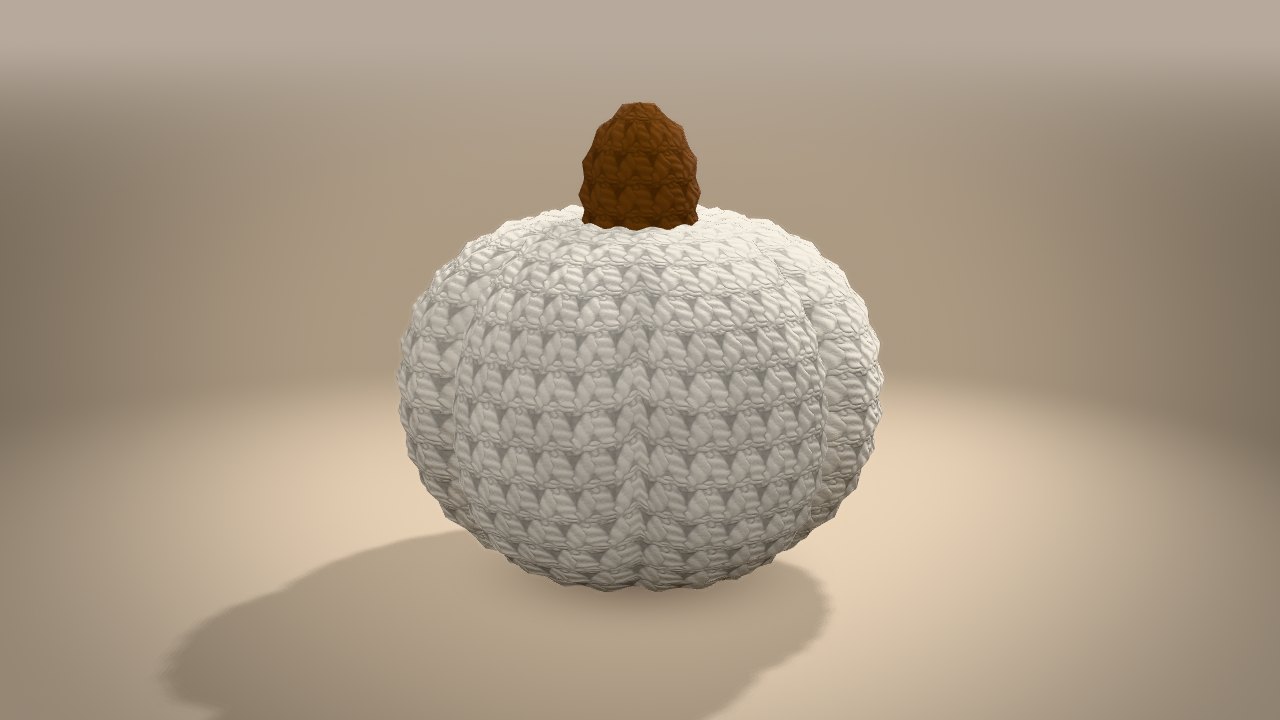 Little Ghost Pumpkin in 3D: from the back
