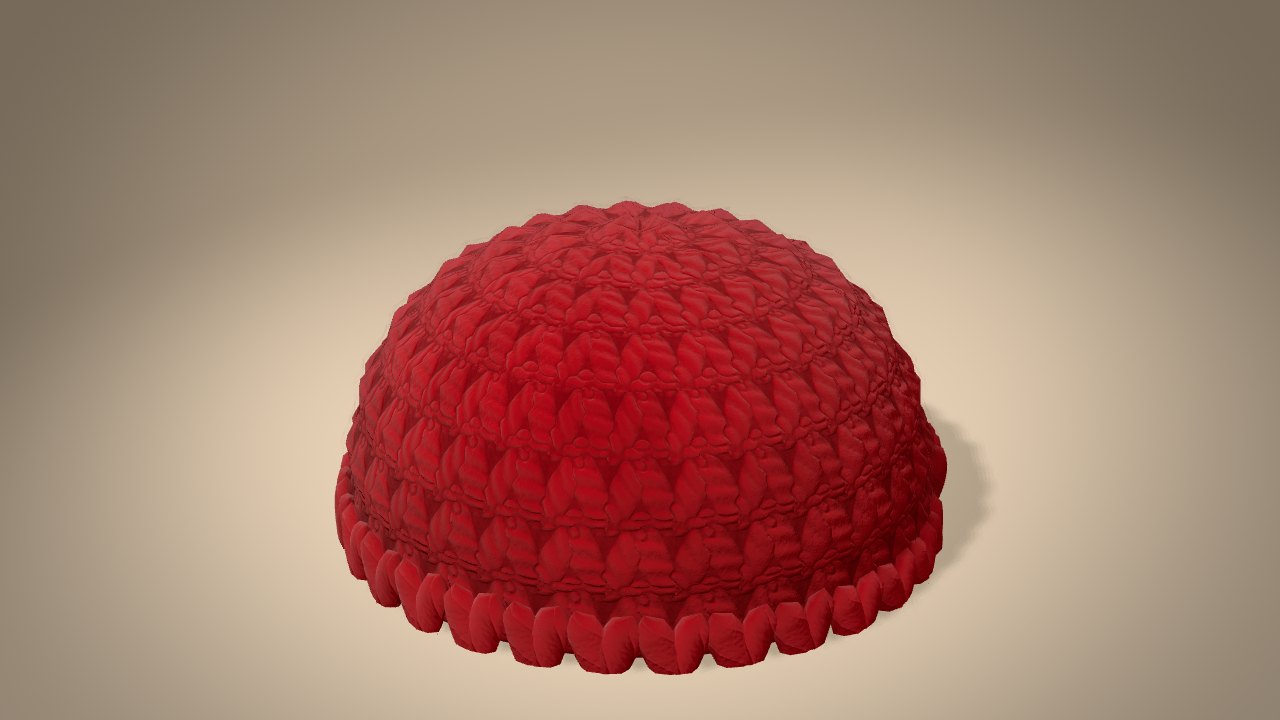 Gift Ball Ornament in 3D: halfway