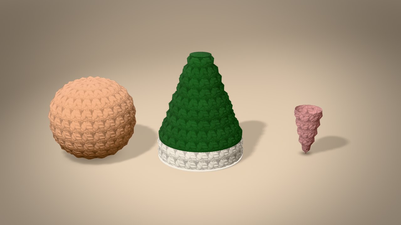 Gnome Ornament in 3D: every piece