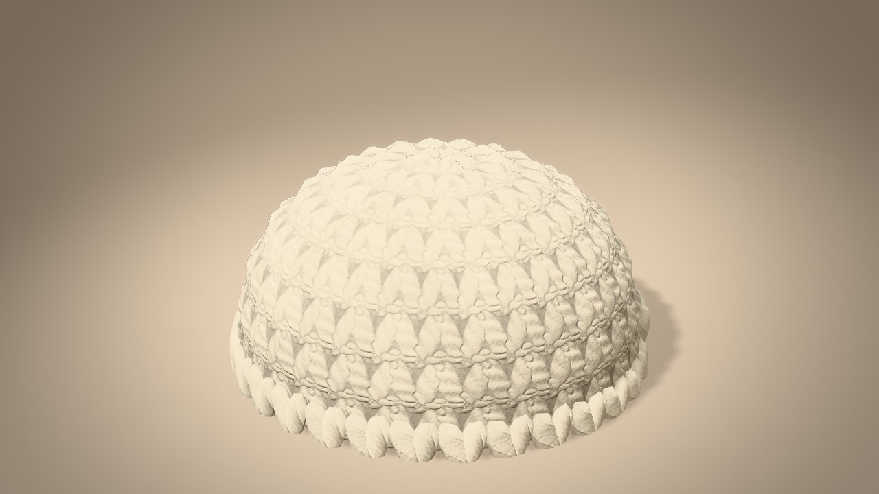 Gold Bow Bauble in 3D: halfway