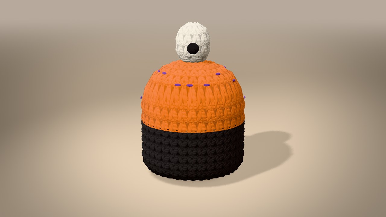 Halloween Cupcake in 3D: finished