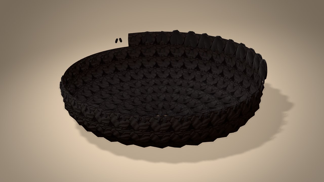 Halloween Cupcake in 3D: halfway