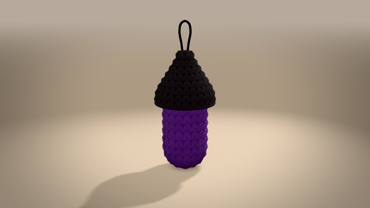 Haunted House Ornament in 3D: from the back