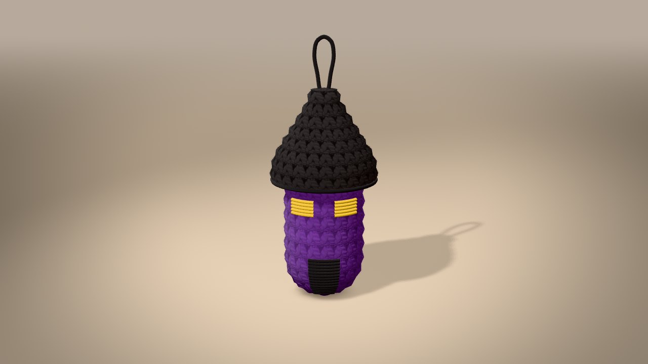 Haunted House Ornament in 3D: finished