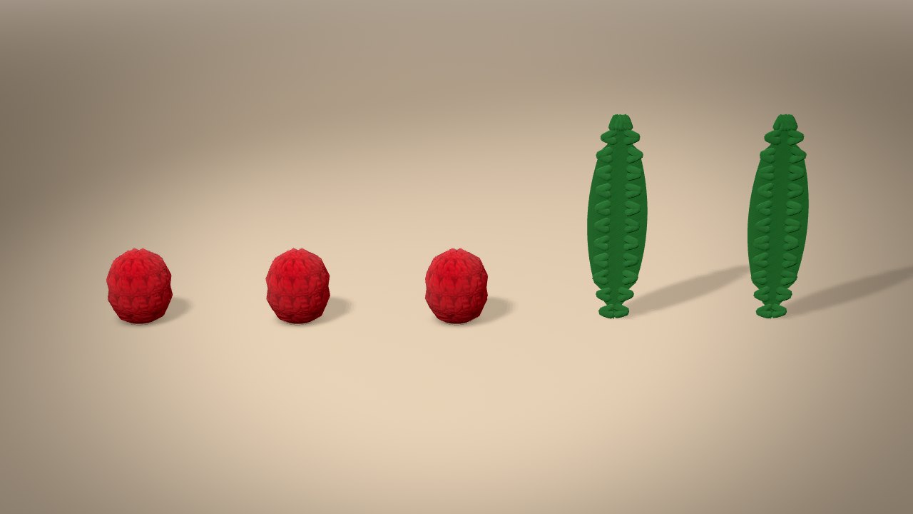 Holly Sprig Ornament in 3D: every piece