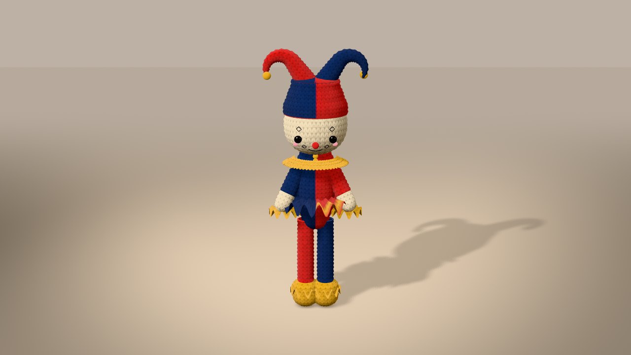 Jester Amigurumi Crochet Pattern in 3D: finished